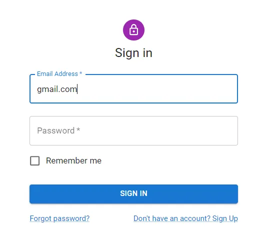 image form example with material-ui