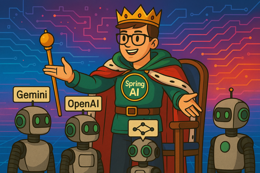 In Java eco system, Spring is King (image is AI generated)