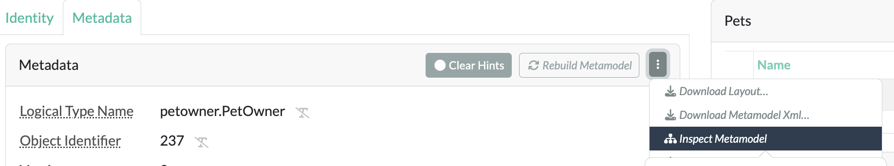 Apache Causeway - an Introduction - inspect metamodel