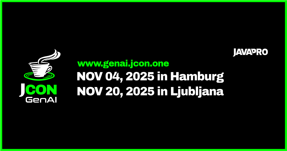 Early Bird 30% — JCON GenAI — The Enterprise Java AI Revolution Begins